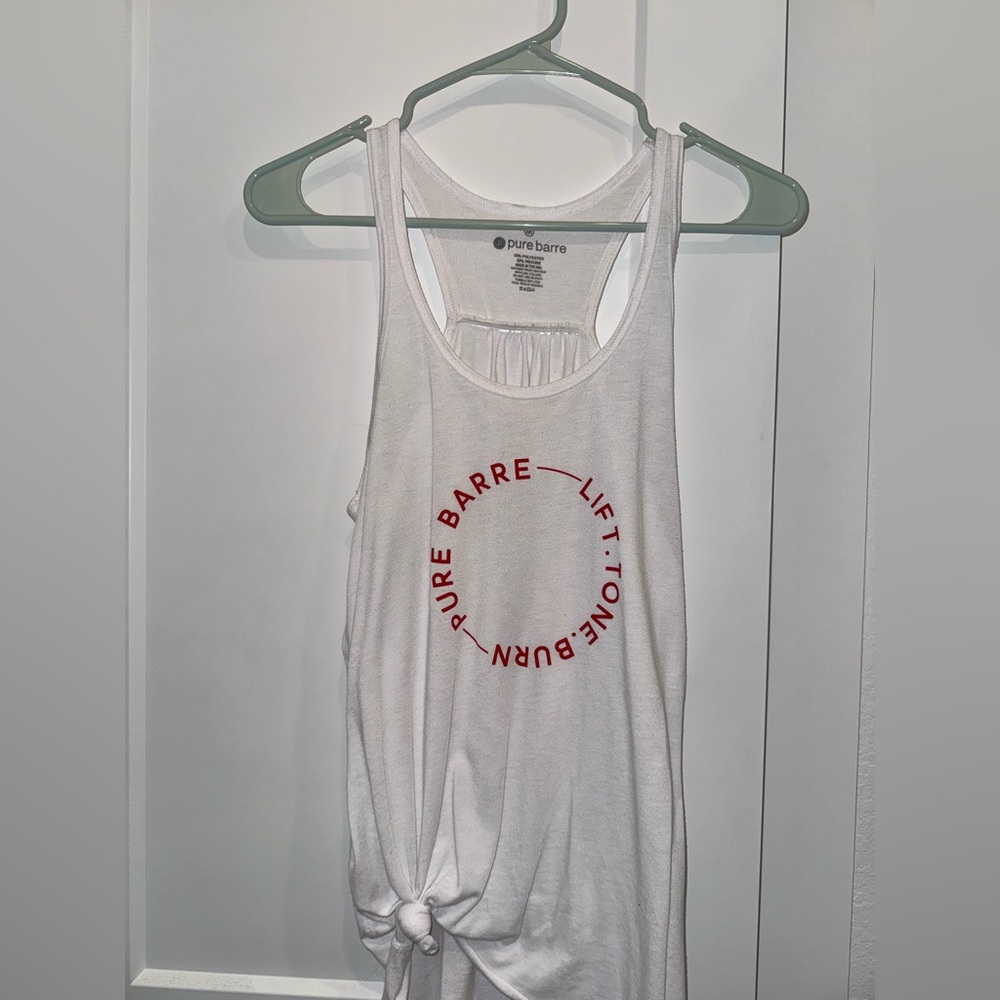 PURE BARRE lift*tone*burn white TANK